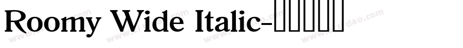 Roomy Wide Italic字体转换